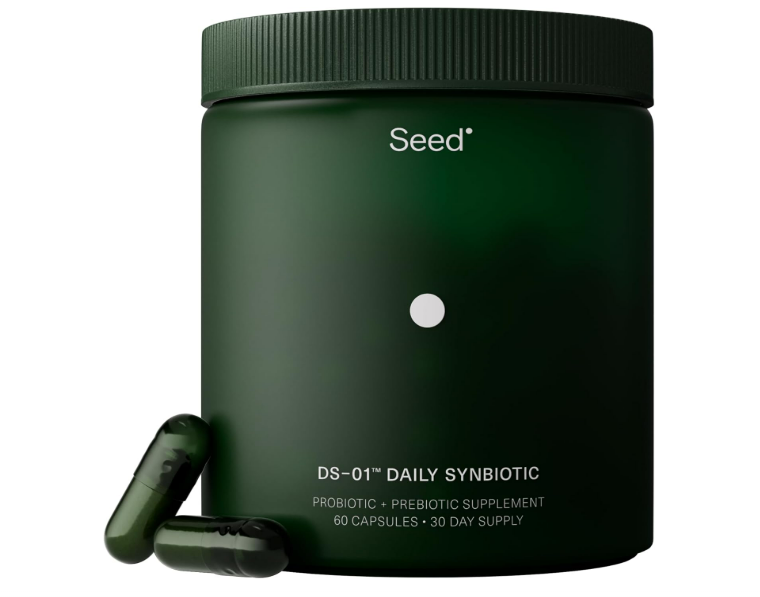 Seed DS-01 Daily Synbiotic – Prebiótico y probiótico para mujeres y hombres – Salud digestiva, salud intestinal, apoyo inmunológico, hinchazón y alivio del estreñimiento – 60 capsulas