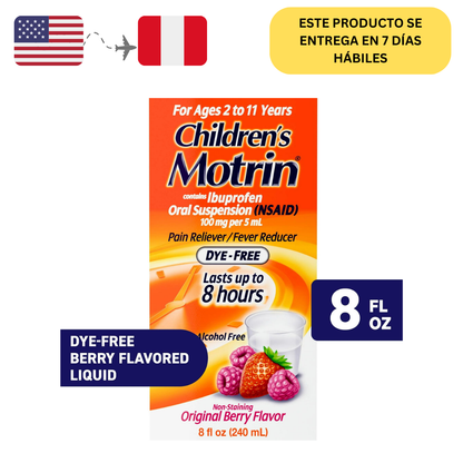 Children's Motrin Ibuprofeno Medicina para Niños, Sabor a Bayas, 8 fl. oz