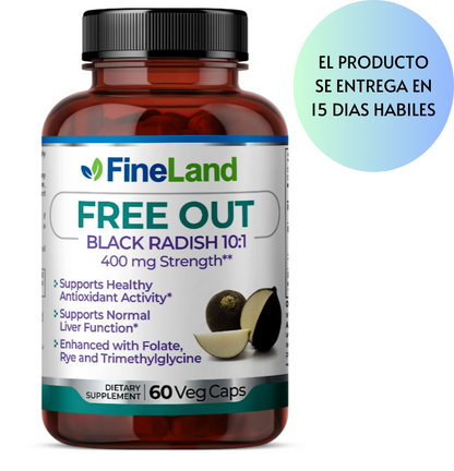 Free Out Black Radish 400mg , Fineland - 60 capsulas