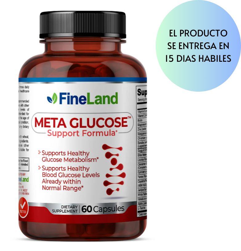 Meta Glucose support formula -Fineland . 60 capsulas