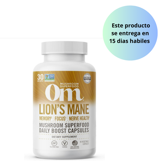 Om Mushroom Superfood , Melena de Leon - 90 capsulas