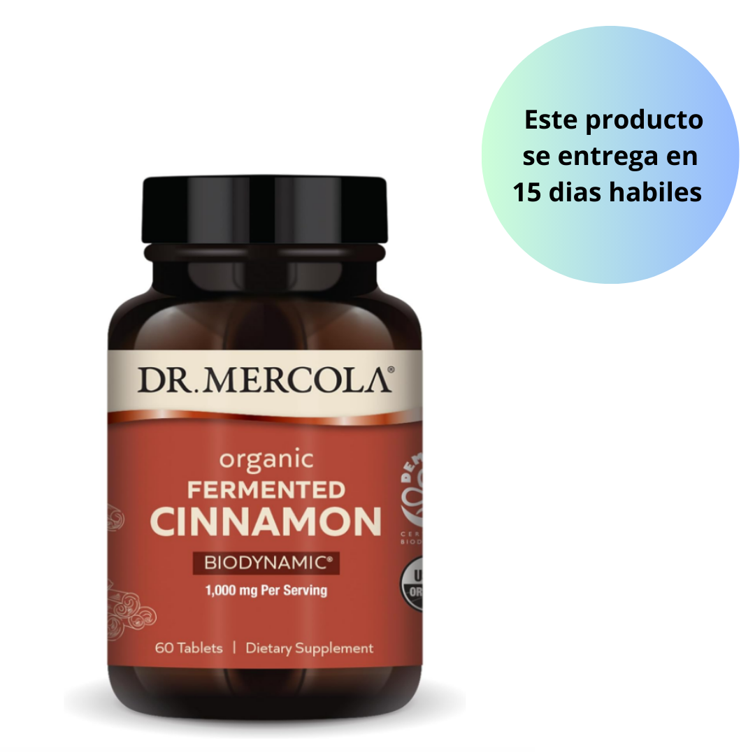 Dr. Mercola Canela fermentada orgánica biodinámica, 60 tabletas