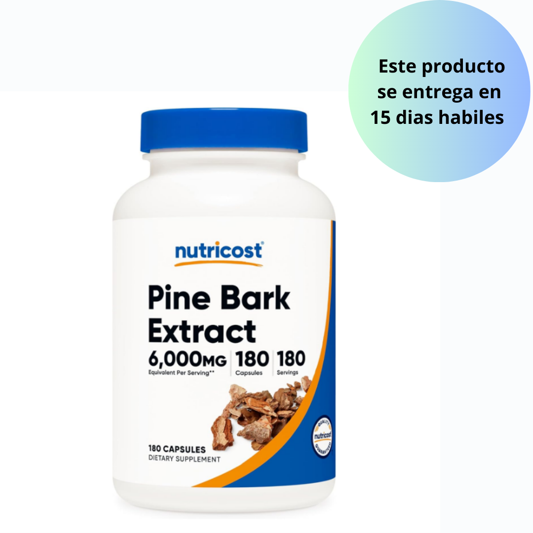 Pine Bark Extract 6000mg , 180 capsulas - Nutricost