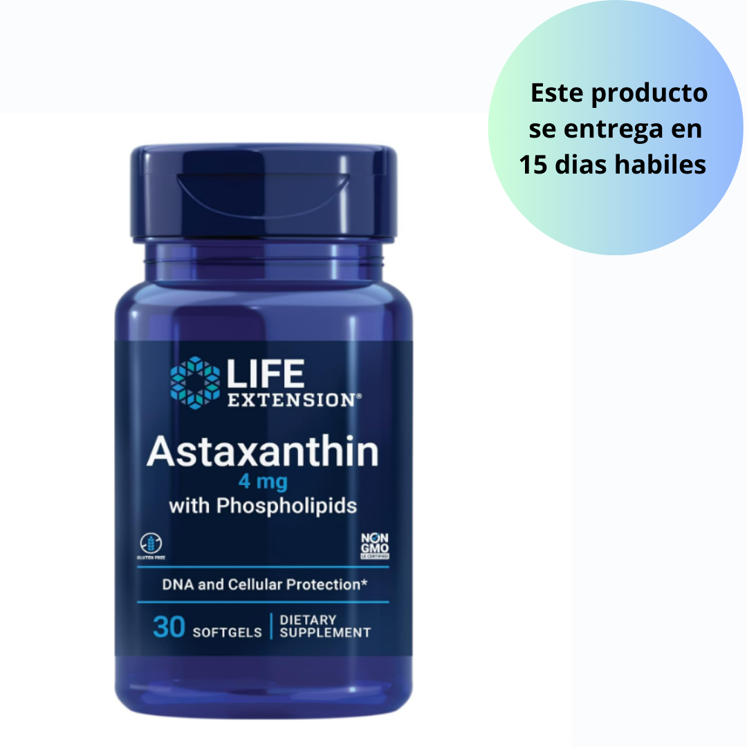 Astaxanthin 4mg , 30 capsulas - Life Extension