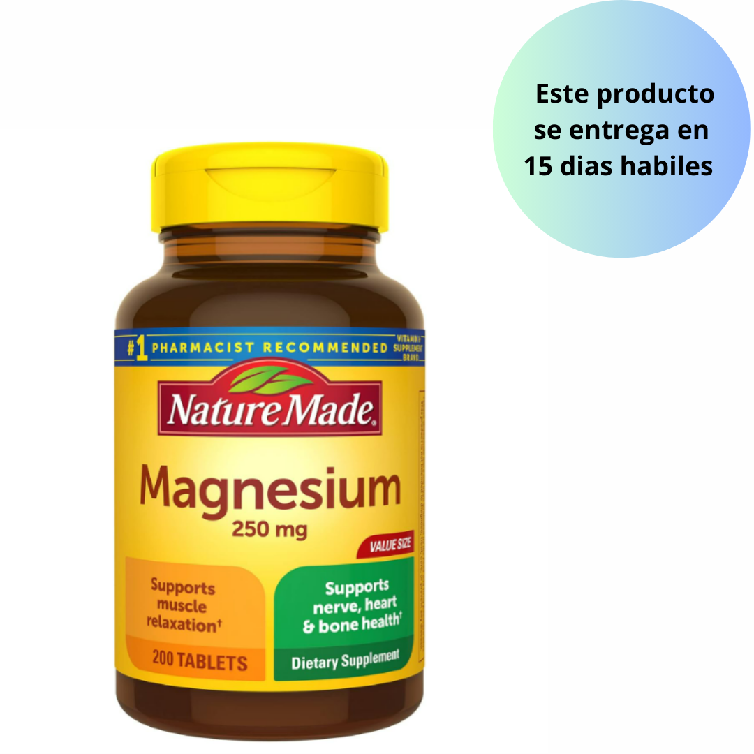 Nature Made Óxido de magnesio 250 mg , 200 tabletas