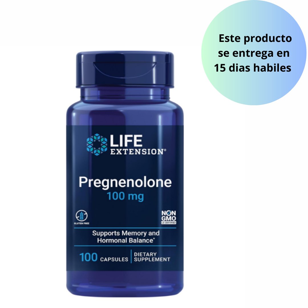 Pregnenolone 100mg , 100 capsulas - Life Extension