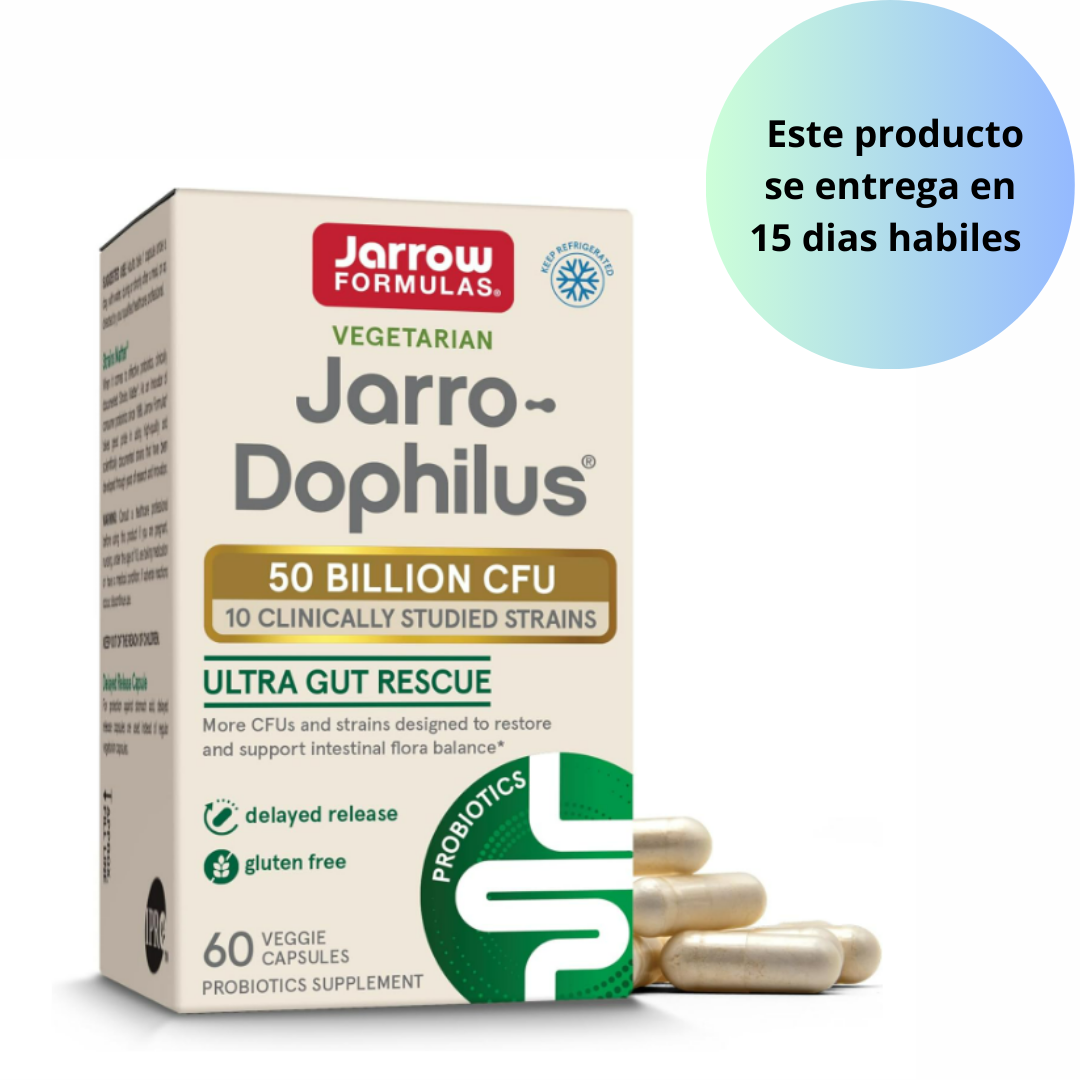 Jarrow Formulas Jarro-Dophilus Ultra Gut Rescue - 50 mil millones de UFC , 60 capsulas