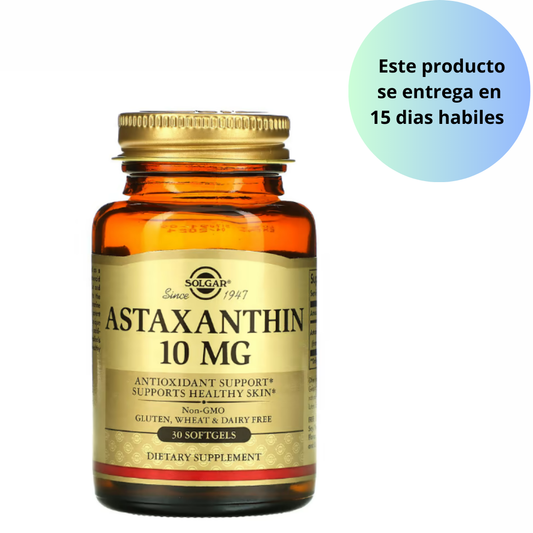 Astaxanthin 10mg , 30 capsulas - Solgar