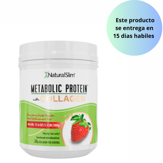 PUBLICACION SE ELIMINARA PRONTO JN/ 21 /10 /24 METABOLIC PROTEIN® COLLAGENO SABOR FRESA , 500G