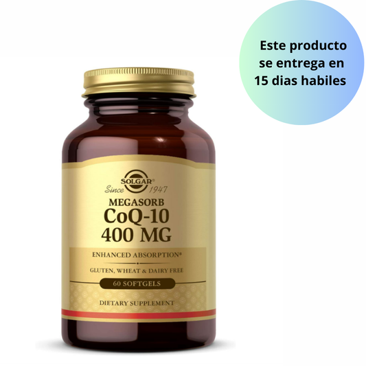 Solgar Megasorb CoQ-10 400 mg, 60 cápsulas blandas