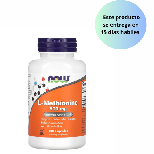 L-Methionine 500mg , 100 capsulas -Now