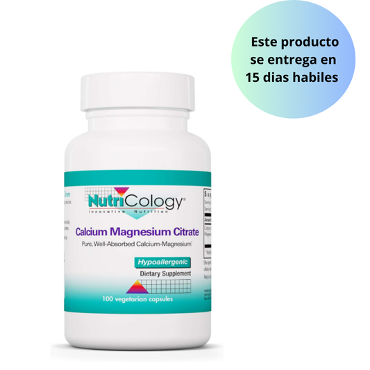 NutriCology - Calcium , Magnesium Citrate 100mg - 100 capsulas vegetables