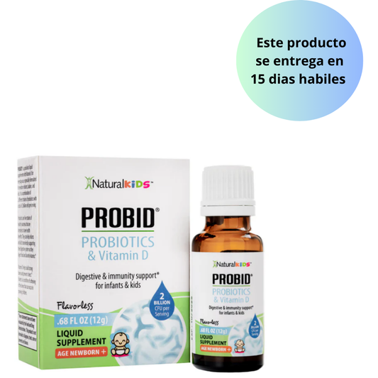 PROBID® | Probióticos y Vitamina D para Bebés y Niños  (12g)