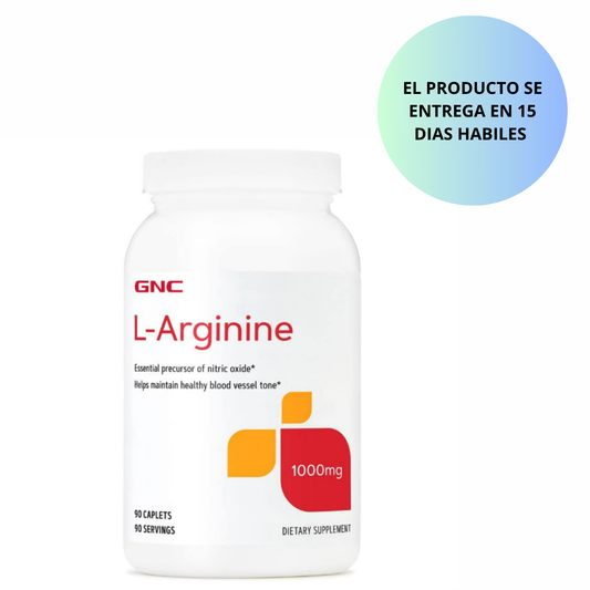 GNC L-Arginina 1000 mg, 90 capsulas