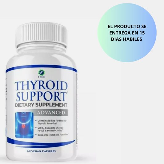 Thyroid support dietary supplement advanced , 60 capsulas