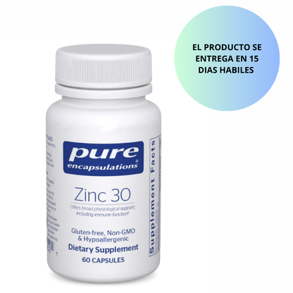 Pure Encapsulations - Zinc 30 mg , 60 capsulas