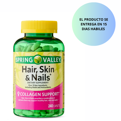 Spring Valley - Hair, Skin & Nails , 240 capsulas