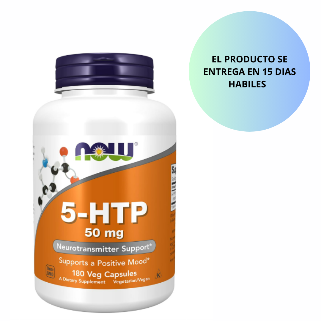 Now 5-HTP , 50 mg - 180 capsulas vegetarianas