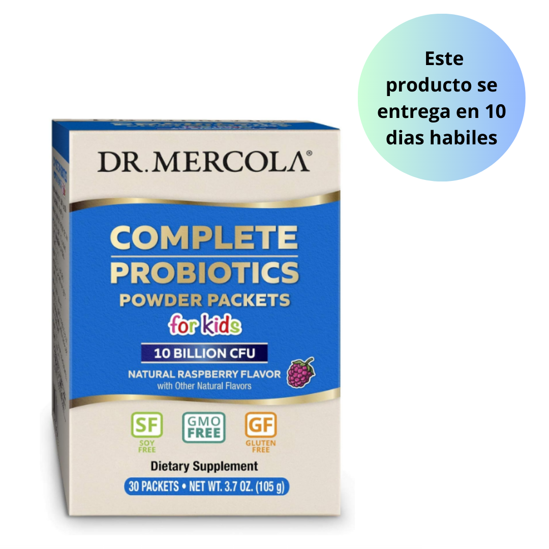 Dr. Mercola, Paquetes completos de probióticos en polvo para niños 10 billion, 30 packets