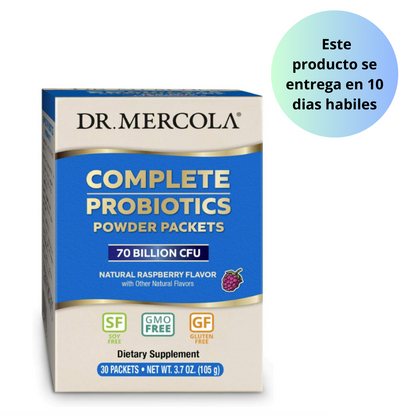 Dr. Mercola Paquetes completos de probióticos 70 billion en polvo, 30 packets