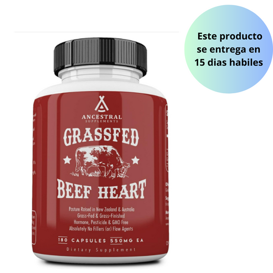 Grassfed beef heart 550 mg , 180 capsulas - Ancestral