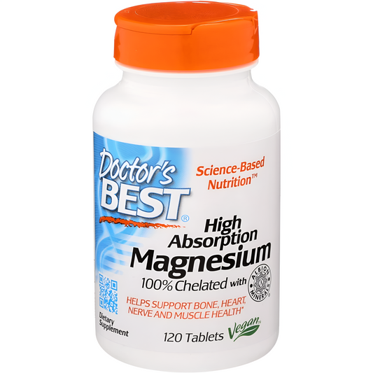 Doctor's Best High Absorption Magnesium Glycinate Lysinate, 100% Chelated, Non-GMO, Vegan, Gluten & Soy Free, 100 mg