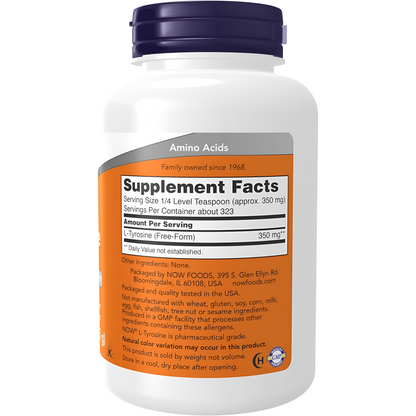 NOW Supplements L-Tyrosine Pure Powder 4oz. 113g