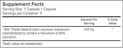 Natures Bounty Milk Thistle 250mg  200 Capsulas - Extracto de Cardo Mariano