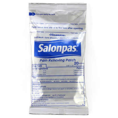 Salonpas Parches para el dolor - Alivia por 8 horas - 140 Parches.