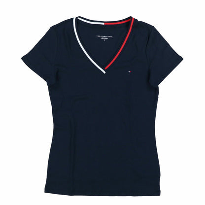 Camiseta Tommy Hilfiger de manga corta, cuello en V para mujer