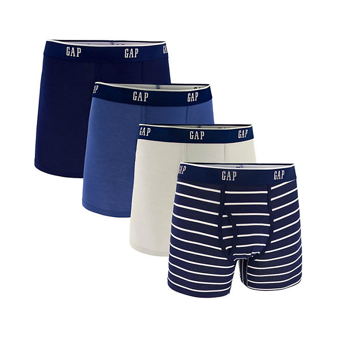 Gap Calzoncillos tipo bóxer ultrasuaves para hombre, paquete de 4