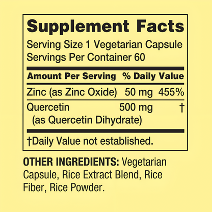 Quercetin 500mg , 60 capsulas vegetarianas - Spring Valley