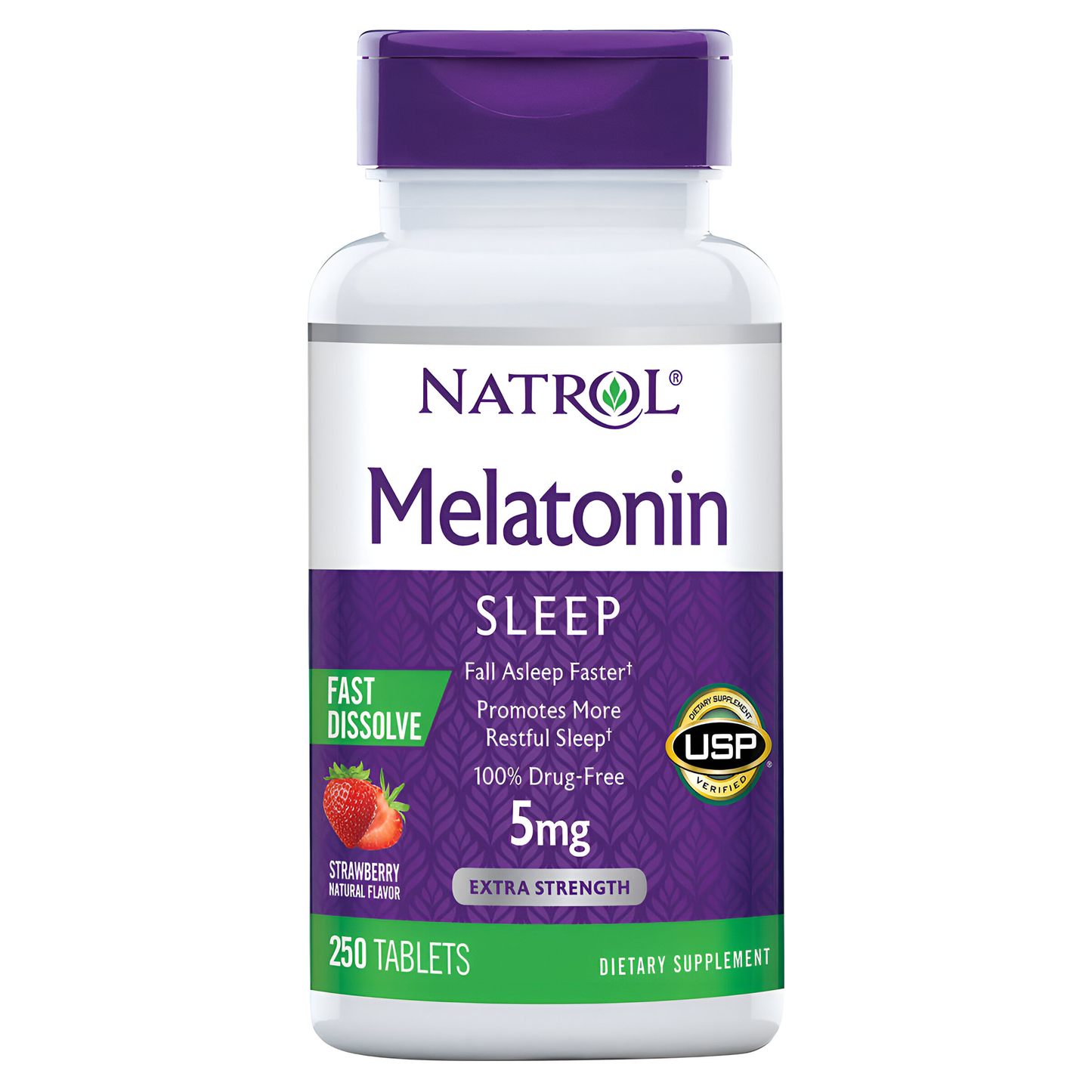 MELATONINA NATROL 5 MG  250 TABLETAS - NATROL - FAST DISSOLVE