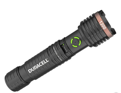 Linterna LED Híbrida Duracell de 1200 Lúmenes -Recargable USB-C