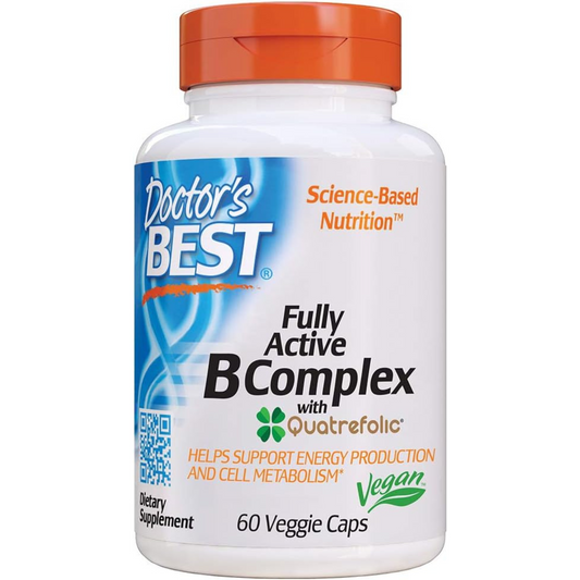 DOCTOR BEST Fully Active Bcomplex con Quatrefolic 60 cápsulas