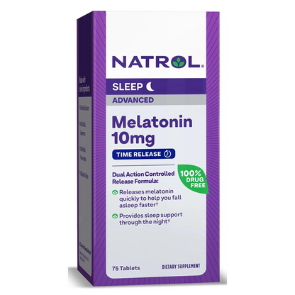 MELATONINA NATROL 10MG. ADVANCED SLEEP- TIME RELEASE en TABLETAS