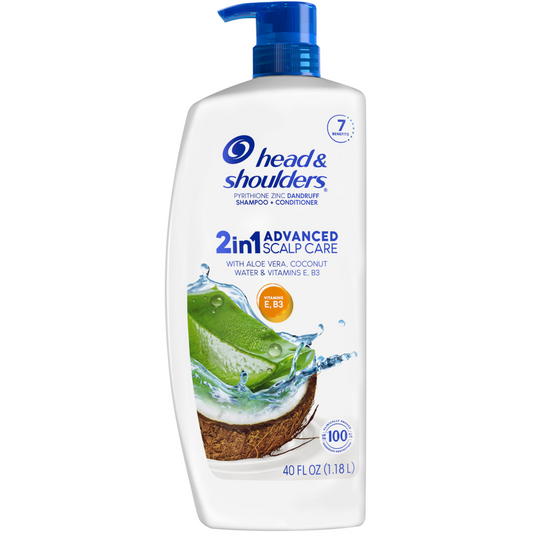 Head & Shoulders Dandruff Shampoo y acondicionador, 2-in-1 Advanced Scalp Care 1.18L