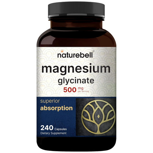 Glysinate de Magnesio 500mg , 240 capsulas  - Naturebell