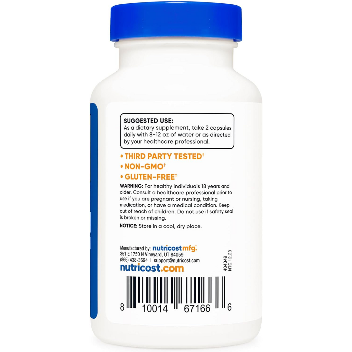 Nutricost Alpha Lipoic Acid 600 mg 120 cápsulas - para 60 servidos