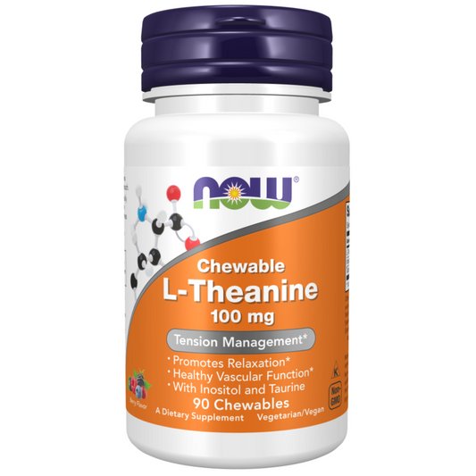 NOW L-theanine 100mg 90 capsulas