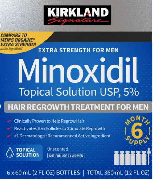 Minoxidil Topical Solution - Kirkland - 60 ml