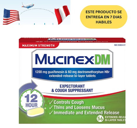 Mucinex DM Maximum Strength 12HR, 56 Tablets