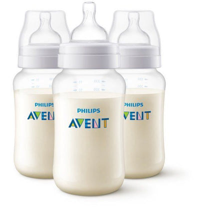 Paquete de 3 biberones anticólicos Philips AVENT, 330ml 3 meses a +