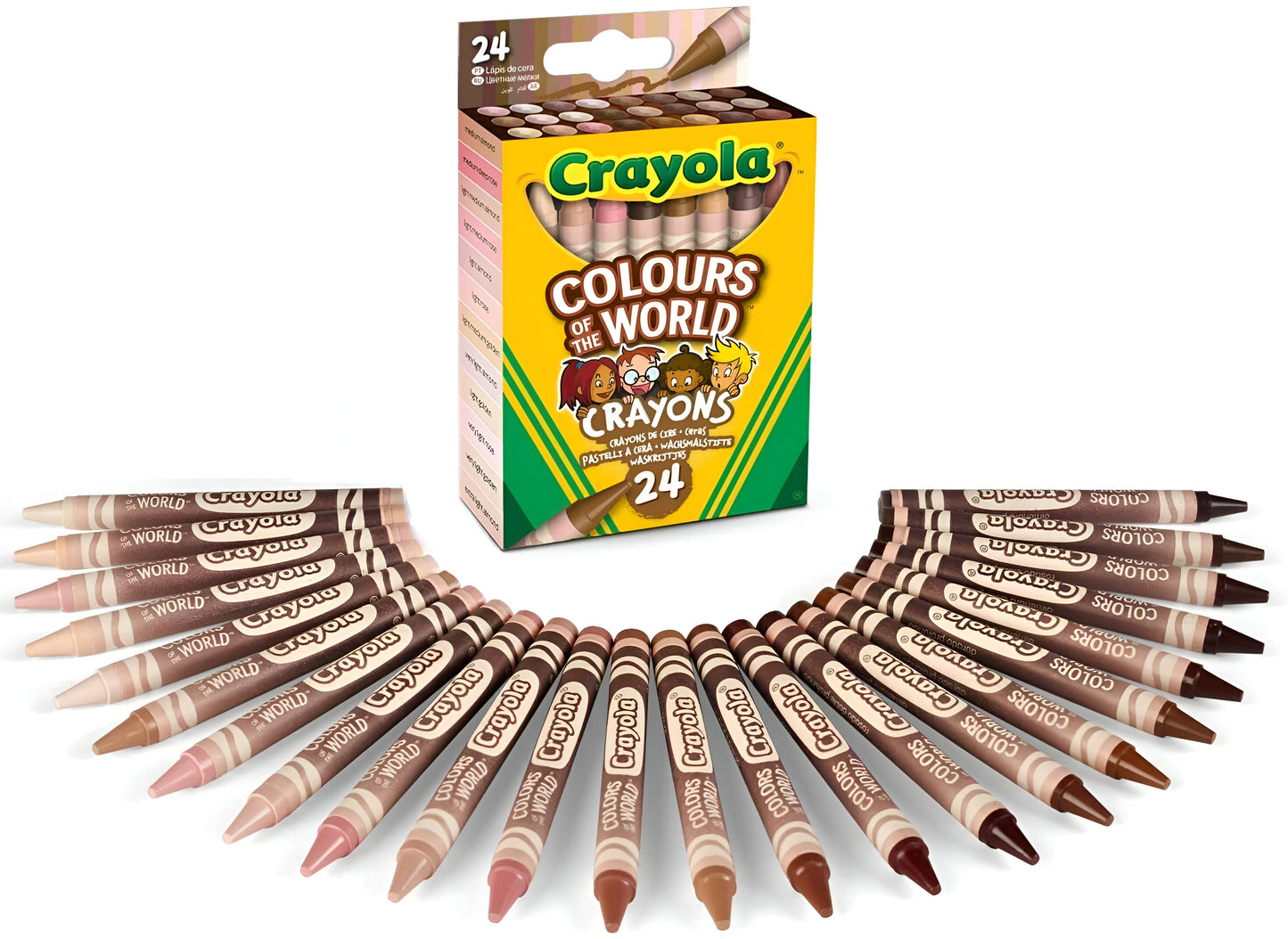 Crayola- Colors of the World 24 crayones, no tóxicos