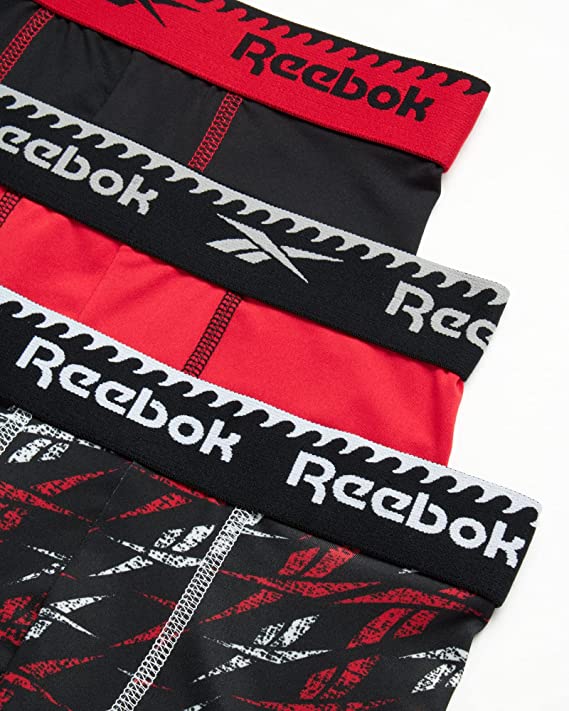 Reebok Ropa interior para niños - bóxer de rendimiento de pierna larga