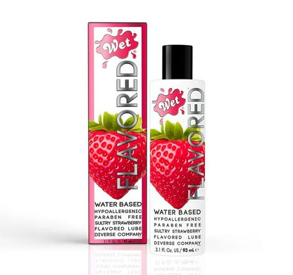 Lubricante comestible húmedo con sabor a fresa 93ml